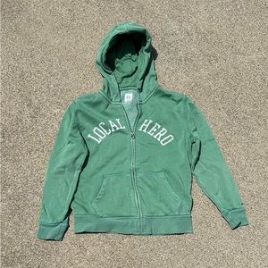 GAP Green zip up hoodie
